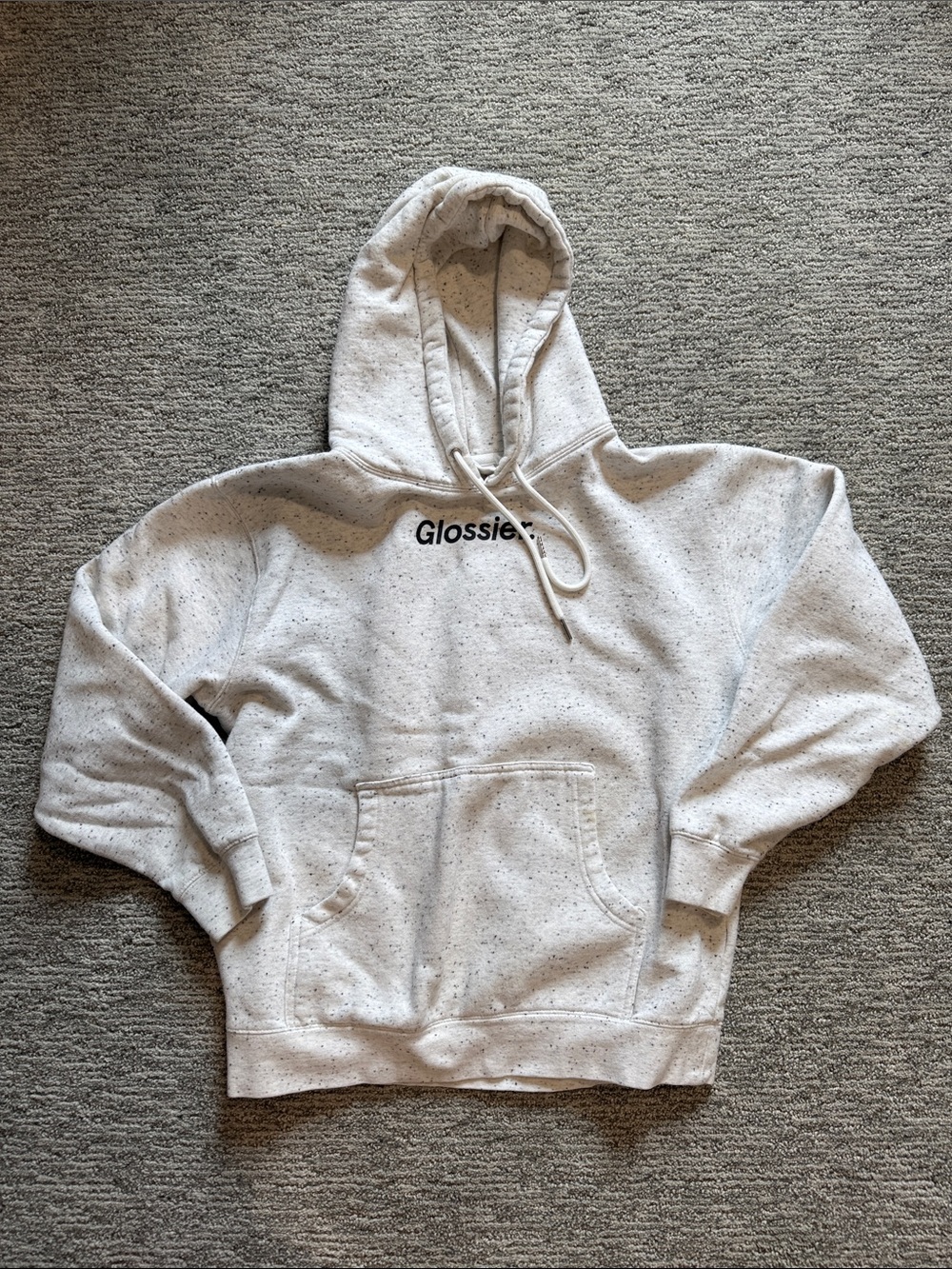 Glossier Speckled Heather Gray Hoodie